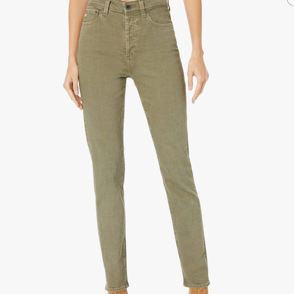 AG Ex boyfriend Slouchy Slim Jeans in Olive Green